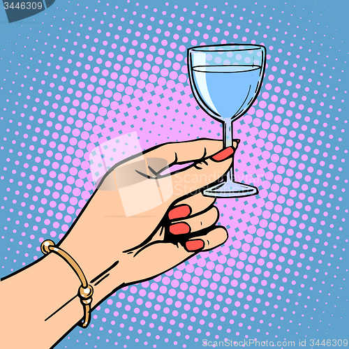 Image of glass wine woman toast