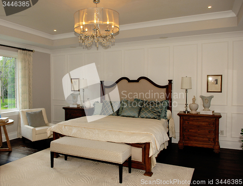 Image of Elegant bedroom in a new house.