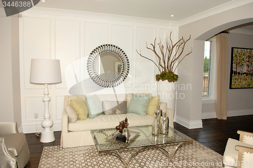 Image of Elegant living room in a new house.