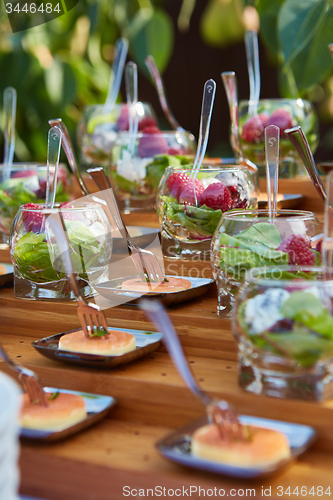 Image of Meat and fish appetizers in a restaurant