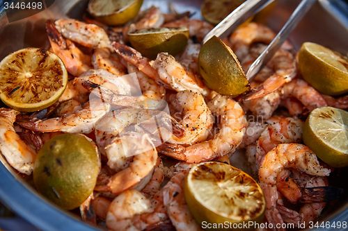 Image of Fried shrimps with 