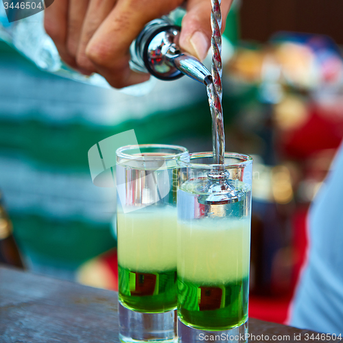 Image of Layered cocktail Mexican green