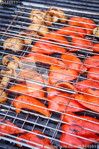Image of vegetables on the grill