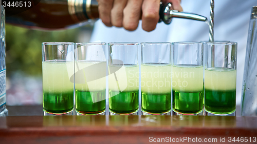 Image of Layered cocktail Mexican green