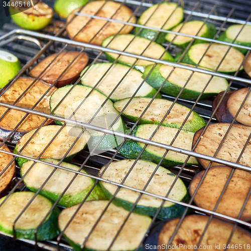 Image of vegetables on the grill