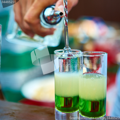 Image of Layered cocktail Mexican green