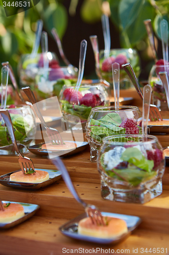 Image of Meat and fish appetizers in a restaurant