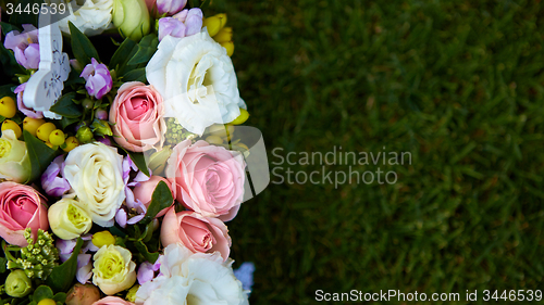 Image of Beautiful flowers in a basket