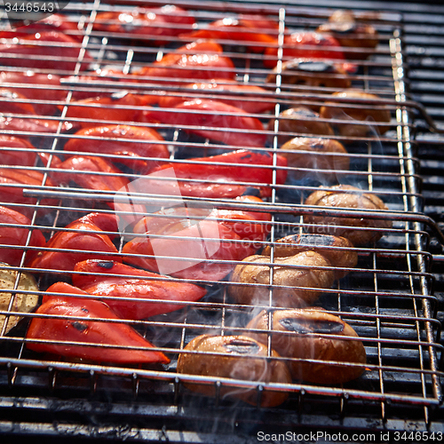 Image of vegetables on the grill