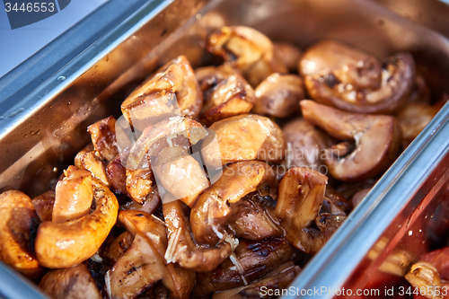 Image of Cooking mushrooms on the grill