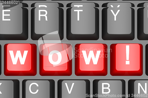 Image of Wow button on modern computer keyboard