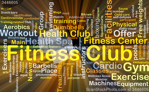 Image of Fitness club background concept glowing