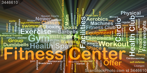 Image of Fitness center background concept glowing