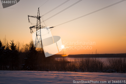 Image of   high-voltage lines