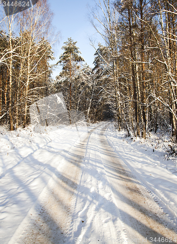 Image of the winter road  