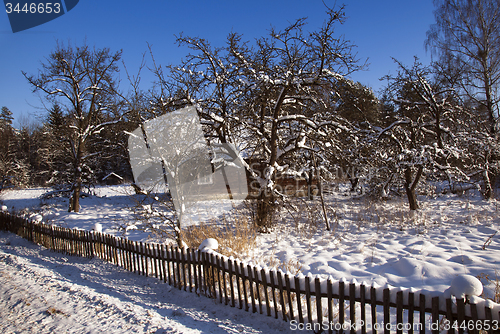 Image of the house in the winter  