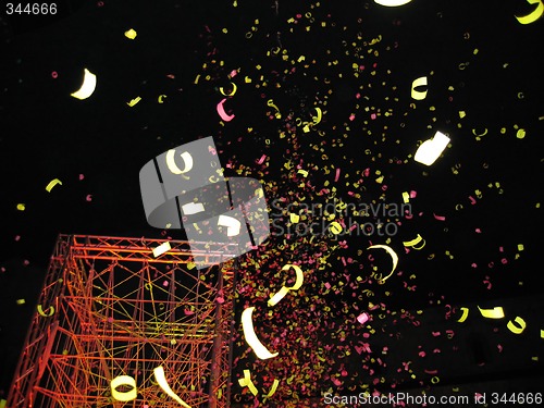 Image of Tower and confetti