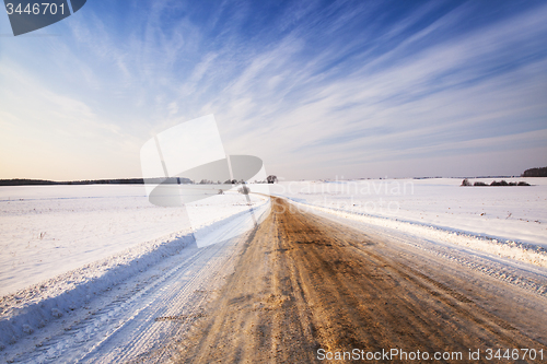 Image of the winter road  