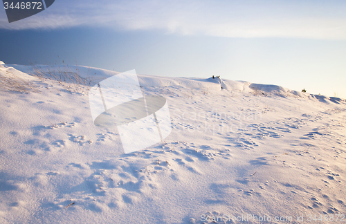 Image of the snow-covered hill  