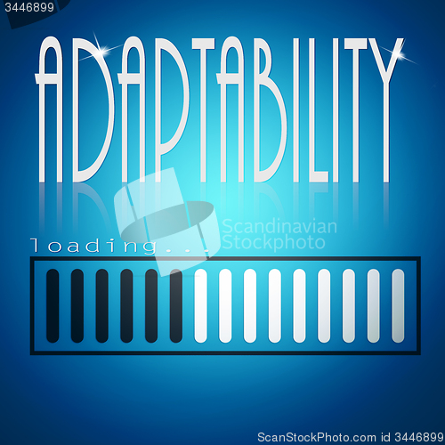 Image of Blue loading bar with adaptability word