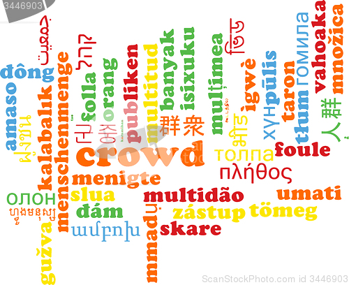 Image of Crowd multilanguage wordcloud background concept