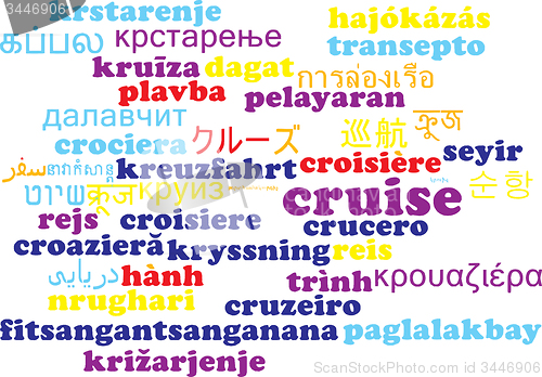 Image of Cruise multilanguage wordcloud background concept