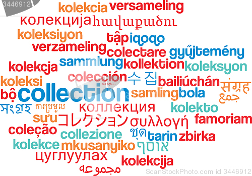 Image of Collection multilanguage wordcloud background concept
