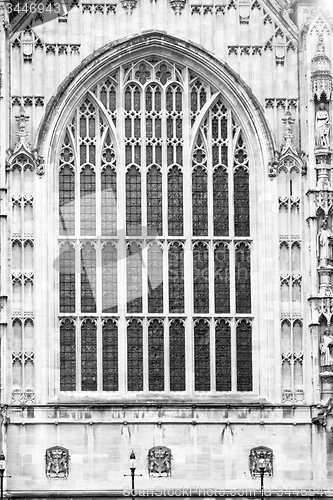 Image of old in london  historical    parliament glass  window    structu