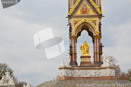 Image of albert monument in london england kingdome and old construction