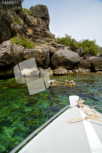 Image of asia in the  kho phangan isles bay   rocks    south china green 