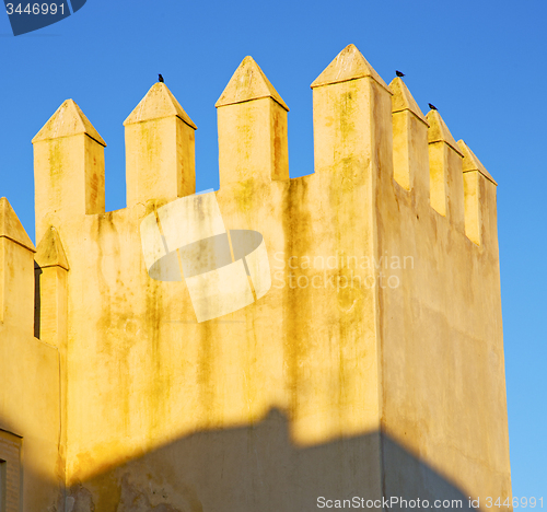 Image of old ruin in     brown construction  africa   morocco and sky  ne