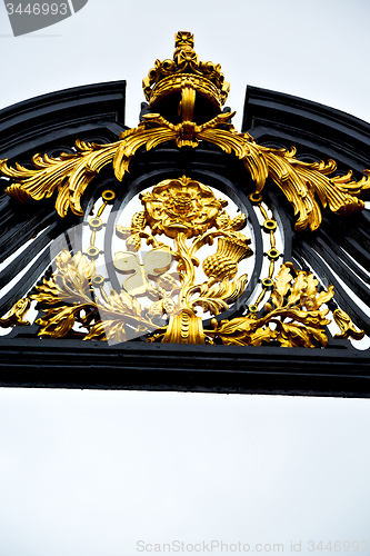 Image of in london england the old metal gate  royal palace