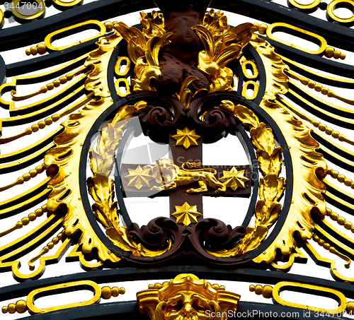 Image of in london england the old metal gate  royal palace