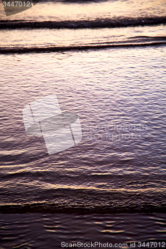 Image of in thailand water   kho tao bay abstract of a    line