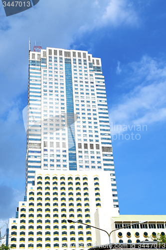 Image of  bangkok terrace  thailand  in office     street lamp building l