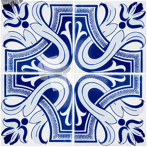 Image of Traditional Portuguese glazed tiles