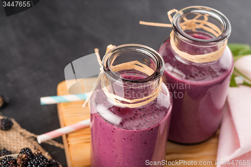 Image of Fresh red fruits smoothie