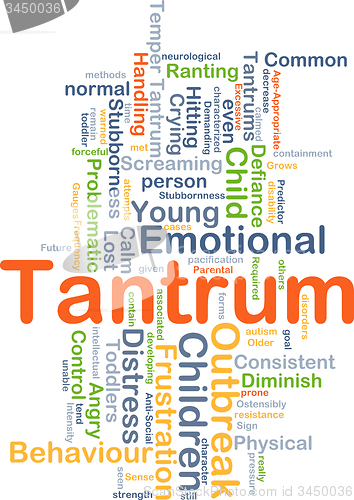 Image of Tantrum background concept