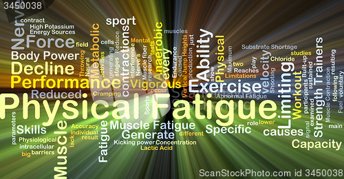 Image of Physical fatigue background concept glowing