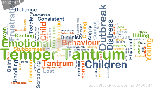 Image of Temper tantrum background concept