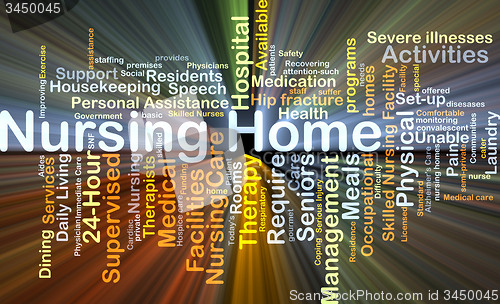 Image of Nursing home background concept glowing