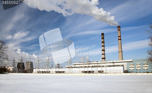 Image of power plant in the winter  