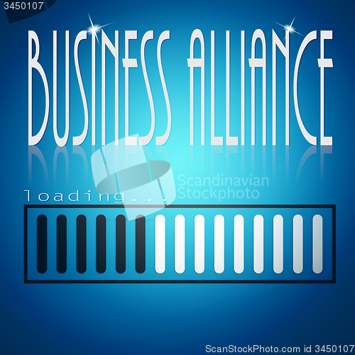 Image of Blue loading bar with business alliance word