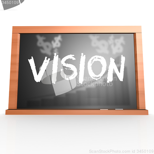 Image of Black board with vision word