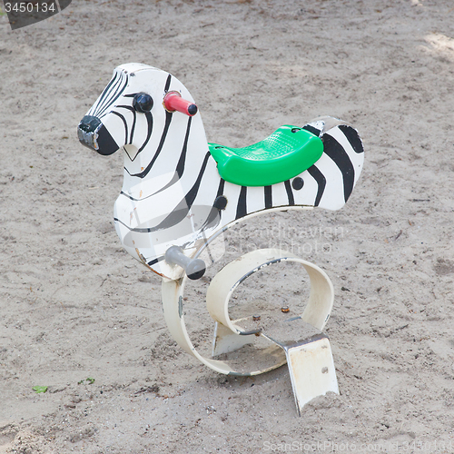 Image of Spring zebra, outdoor toy for children