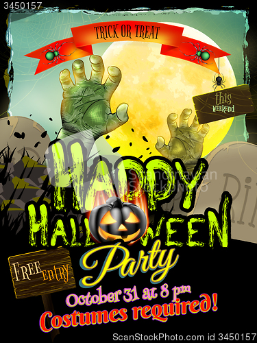 Image of Happy Halloween Typographical Background. EPS 10