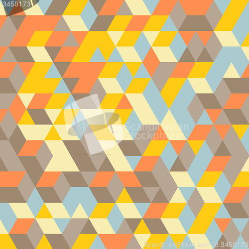 Image of Abstract 3d background. Wall of cubes. Vector illustration. 