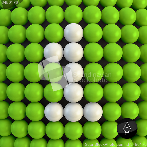 Image of Number one. Abstract mathematics background. 