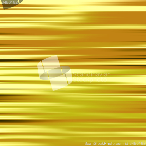 Image of Gold waves background. Metal plate with reflected light. 