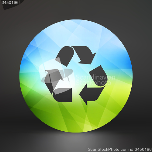 Image of Recycle sign. Ecology icon. Vector illustration for your design.